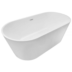 Cada de baie Freestanding 150x75x58cm, Design Modern , Culoare Alb
