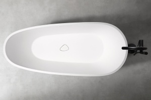 Cada De Baie Freestanding, Design Modern 170x75x60cm, Strat Abraziv , Culoare Alb - Img 2