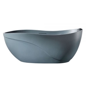 Cada De Baie Freestanding, Desing Modern 170x80x71cm, Strat Abraziv, Culoare Albastru Gri