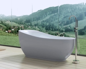 Cada De Baie PRO LAURA 170, Free-Standing, Design Modern, Alba - Img 3