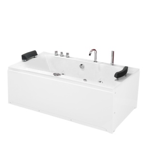 Cada de baie Ramona 640H 180x90cm , Cu hidromasaj si pomapa de aer cald inclusa , Culoare Alb