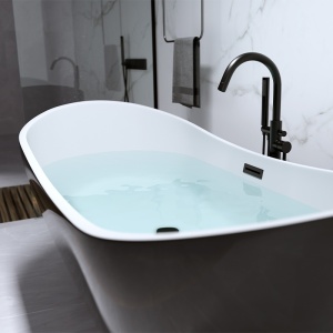 Cada de baie Rica 513B 160x75cm , Culoare Negru , Deversor Negru - Img 7