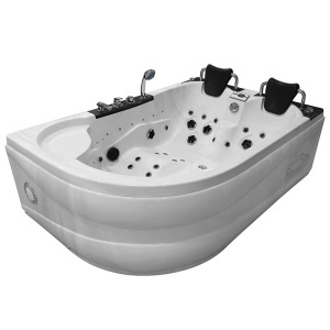 Cada de baie spa cu hidromasaj montaj dreapta 180x122x60 alba - Img 1