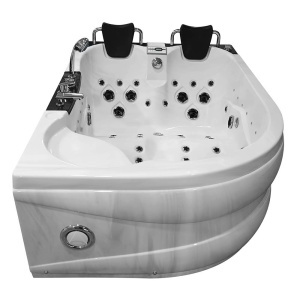 Cada de baie spa cu hidromasaj montaj dreapta 180x122x60 alba - Img 2