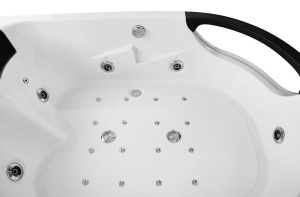 Cada de baie spa cu hidromasaj montare dreapta 180x120x63 cm alba - Img 12