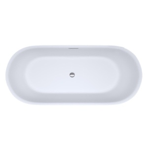 Cada de baie suport 150x75cm Cesana 518A, Culoare Alb , Deversor Cromat - Img 2