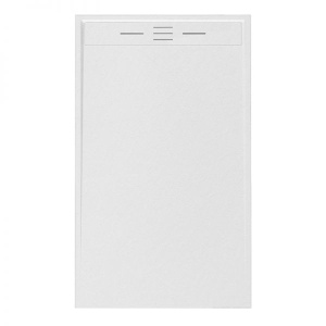 Cadita de dus DEKO Slim, Structura de piatra 120x80cm, Culoare Alb - Img 1