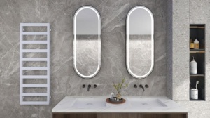 Calorifer de baie Portprosop Cube White 110x50cm, Culoare Alb - Img 3