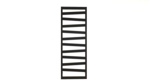 Calorifer de baie Portprosop Diagonal Black 120x50cm, Culoare Negru