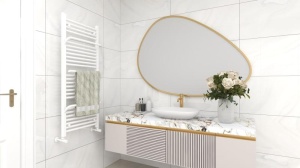 Calorifer de baie Portprosop Smart White 120x50cm, Culoare Alb - Img 3