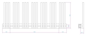 Calorifer Portprosop Linear Black 125x50cm, Design Modern, Culoare Black - Img 2