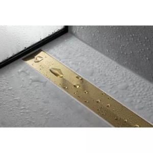 Capac pentru rigola de dus Hansgrohe RainDrain Flex ajustabil auriu lucios 80 cm - Img 4
