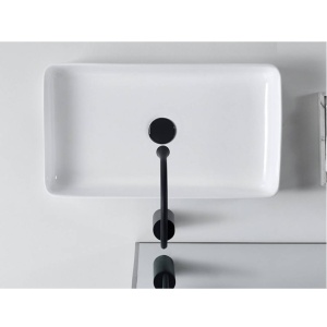 Chiuveta de blat PRO CUBIC, Dimensiuni 60.5 cm x 34.5 x 11 cm, Ceramica Sanitara,fara gaura baterie, Alb - Img 4