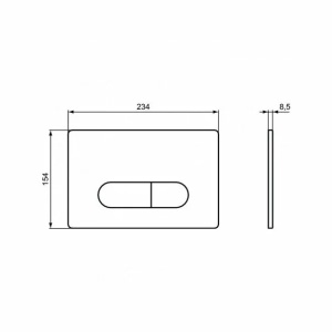 Clapeta de actionare Ideal Standard Prosys Oleas P1 alb - Img 2
