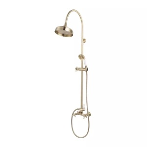 Coloana de dus cu baterie dubla comanda bronz periat FDesign Lacrima