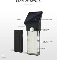 Lampa Solara LED Portabila de Exterior, Neosimply Camping, 1000 lumeni, 2 moduri de operare, senzori de luminozitate si miscare - Img 4
