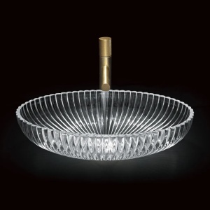 Lavoar de baie REA Nicole, pentru blat, Design Modern Elegant, Transparent - Img 6