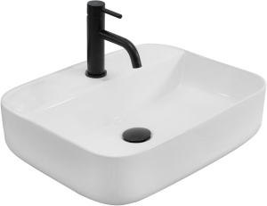 Lavoar De Blat REA Martina WHITE Dimensiuni 51.5 x 41 x 13 cm, Forma Dreptunghiulara, Ceramica Sanitara, Gaura Baterie, Alb