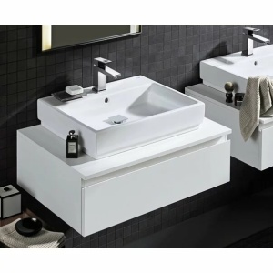 Lavoar pe blat Grohe Cube Ceramic cu PureGuard 50x49 cm - Img 5
