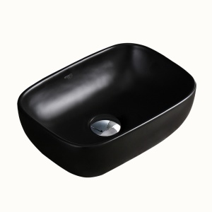 Lavoar pe Blat, Milo, Marmura Ceramica Negru Mat , Dreptunghiular 37 x 25 x 11,5 cm - Img 5