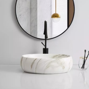 Lavoar pentru blat Marmura Mat 48x34x15 cm - Img 3