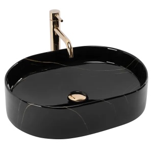 Lavoar pentru blat Rea Nadia, Dimensiune 50cm, Black Stone - Img 1