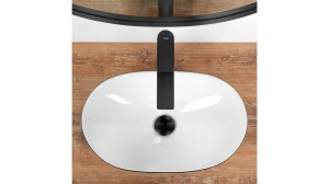 Lavoar pentru blat REA ROYAL MINI black/white - Img 4