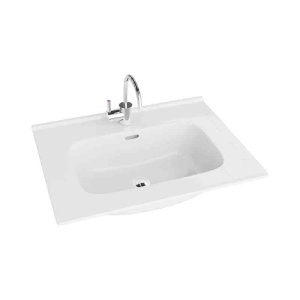 Lavoar pentru mobilier cu finisaj lucios Spectrum Manitoba 60 cm alb - Img 1