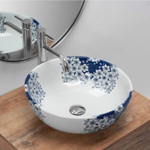 Lavoar REA Fiori rotund, diametru 41 cm,ceramica saniatara - Img 3
