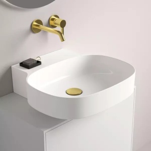 Lavoar suspendat Ideal Standard Atelier Linda-X 50 cm alb lucios - Img 11