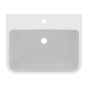 Lavoar suspendat Ideal Standard i.life B alb lucios 50 cm cu orificiu baterie si preaplin - Img 2