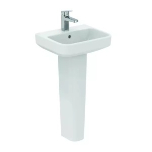 Lavoar suspendat Ideal Standard i.life B alb lucios SmartGuard 45 cm cu orificiu baterie si preaplin - Img 5