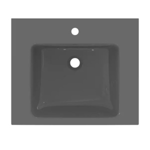 Lavoar suspendat Ideal Standard i.life B gri lucios 61 cm cu orificiu baterie si preaplin - Img 2