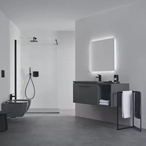 Lavoar suspendat Ideal Standard i.life B gri lucios 81 cm cu orificiu baterie si preaplin - Img 11