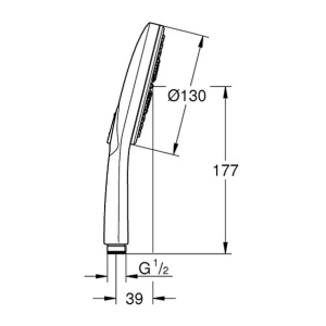 Para de dus Grohe Rainshower SmartActive 3 functii antracit lucios Hard Graphite - Img 7
