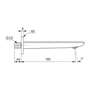 Pipa cada Ideal Standard Atelier Conca auriu periat 18 cm - Img 7