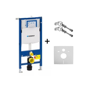 Rezervor incastrat Geberit Duofix Sigma, cu set fixare si clapeta , Sigma20 negru easy-to clean - Img 9