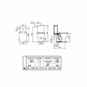 Rezervor pe vas wc Ideal Standard Tesi cu alimentare laterala - Img 2
