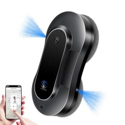 Robot de curatare geamuri SeveShop, pulverizare de apa bidirectionala, ultra-subtire, spalat si stergator de sticla electric de uz casnic, APP si telecomanda, protectie de securitate cvadrupla