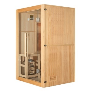 Sauna finlandeza cu temperatura inalta si soba Harvia 3.5kW pentru 2 persoane EA2S 120 x 105 cm - Img 3