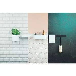 Set accesorii Hansgrohe WallStoris negru mat cu set de dus - Img 4