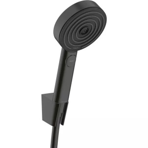 Set de dus cu porter negru mat Hansgrohe Pulsify Select S 105 cu 3 functii