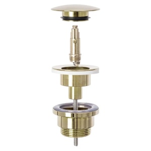 Set lavoar pe blat Rea Linda Stone piatra + baterie Lungo + ventil Click-Clack universal - Img 2
