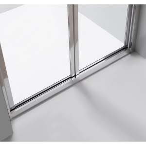 Usa de dus pliabila din sticla securizata 5mm grosime cu rame cromate SH09A, 80 x 195 cm - Img 6