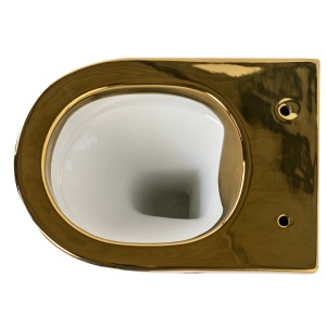 Vas de WC suspendat rimless cu capac soft-close MIZU ?? Auriu lucios - Img 6