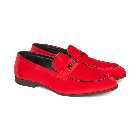 Pantofi Barbati Loafer din Velur Alberto Rosu