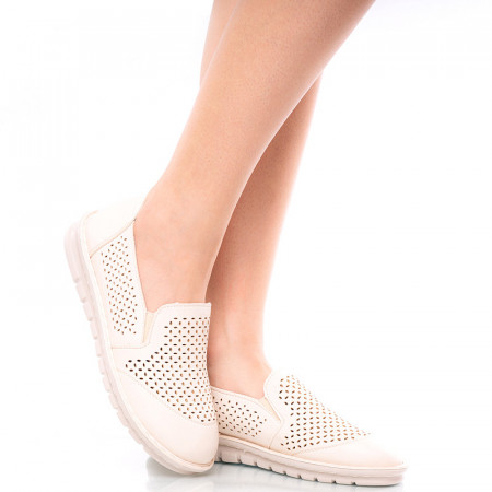 Pantofi casual cu talpa usoara Ania bej
