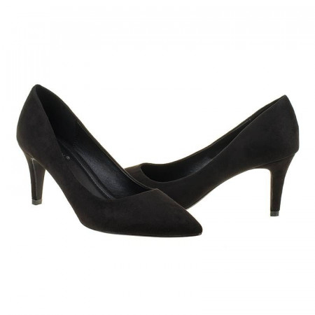 Pantofi stiletto din velur cu toc mediu Tina