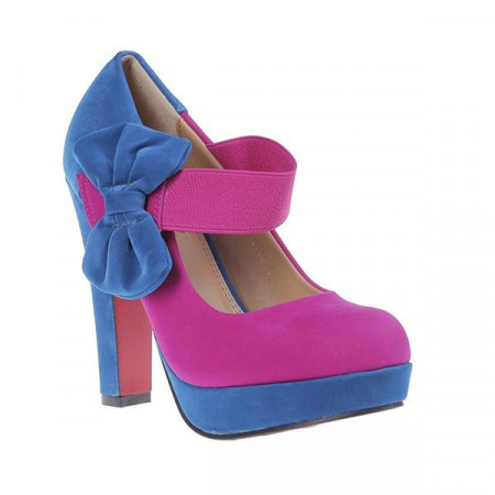 Pantofi Sorana blu/ fuchsia