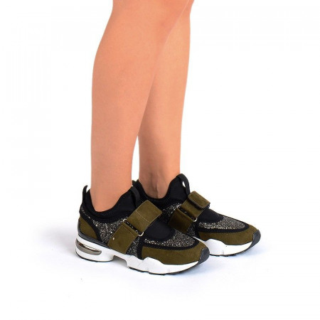 Pantofi sport la moda Bella olive